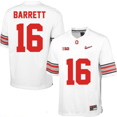 Ohio State Buckeyes Men's J.T. Barrett #16 White Authentic Nike Diamond Quest Playoff College NCAA Stitched Football Jersey MR19P31EV